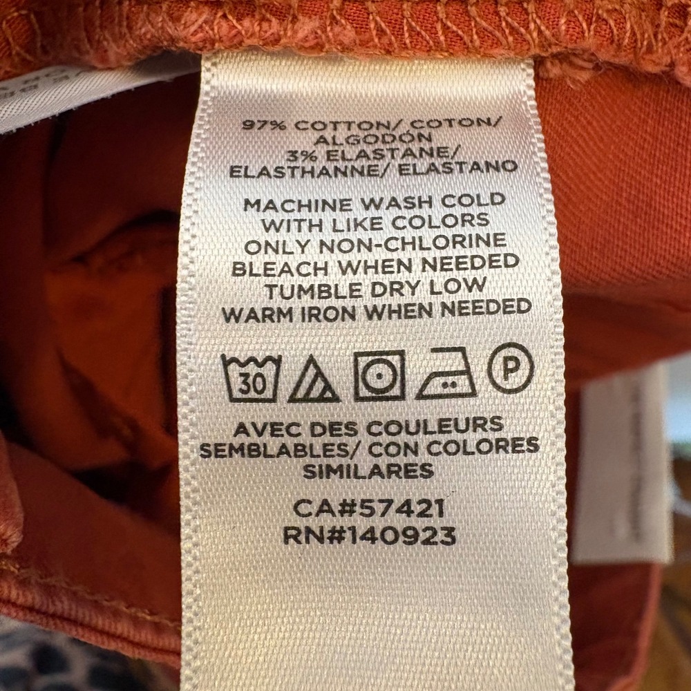 LOFT The Perfect Straight Curvy Pants Size 6 Burnt Orange Rust NWT - Picture 9 of 10